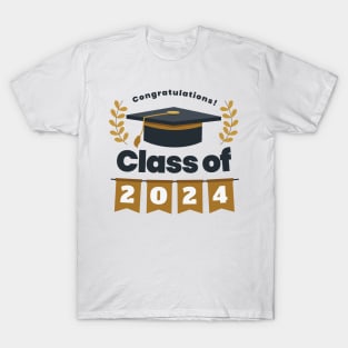 Congratulations Class of 2024 - Happy Graduation Celebration Gift T-Shirt